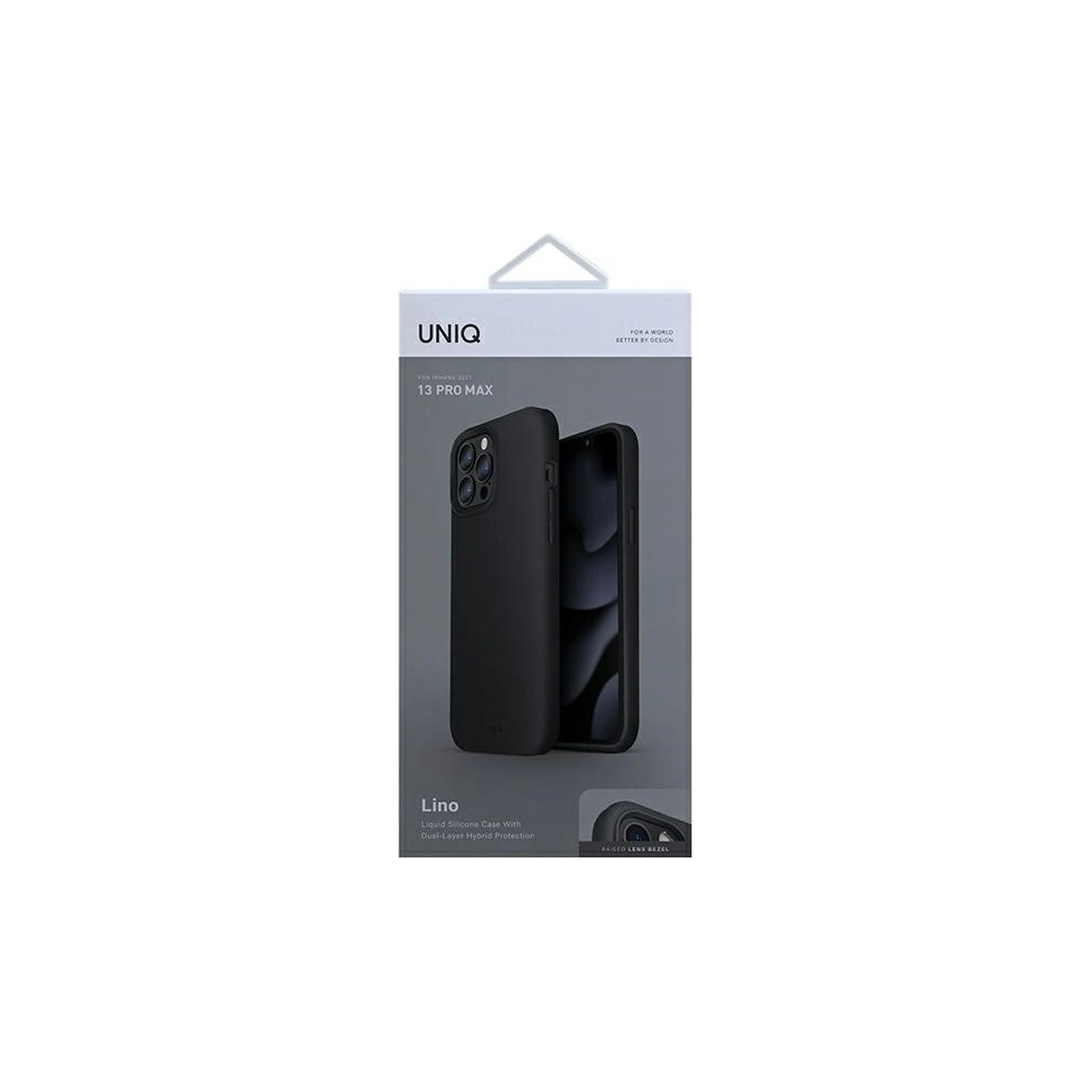 Hurtownia GSM - Etui UNIQ Lino Apple iPhone 13 Pro Max czarny/ink black - UNIQ520BLK - {ean13} - Hurt