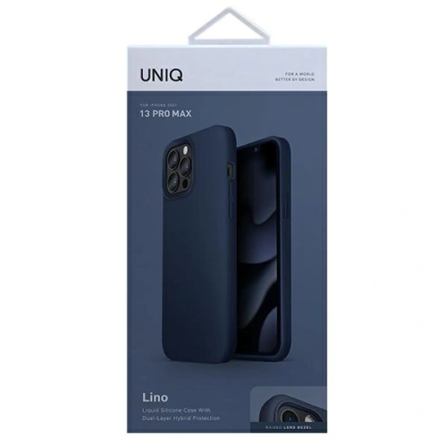Etui UNIQ Lino Apple iPhone 13 Pro Max niebieski/marine blue