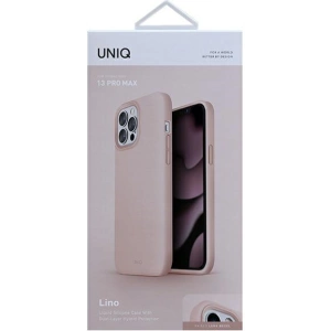Etui UNIQ Lino Apple iPhone 13 Pro Max różowy/blush pink