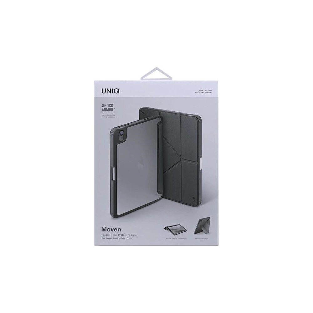 Wholesale UNIQ Moven Apple iPad mini 2021 6 Gen / iPad mini 8.3" 2024 7gen Antimicrobial charcoal grey - UNIQ524GRY - {ean13} - Hurt