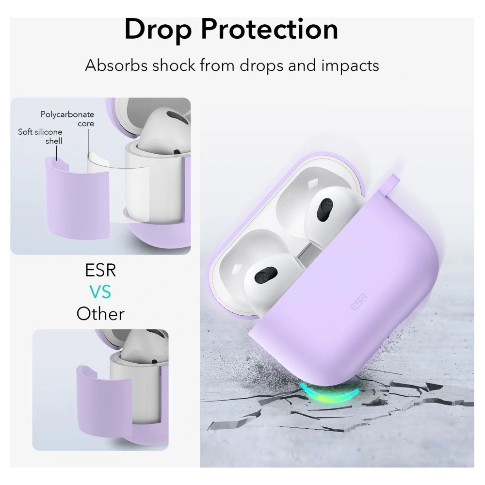 Hurtownia GSM - Etui ESR Bounce Apple AirPods 3 Levandulové - ESR429LAV - {ean13} - Hurt