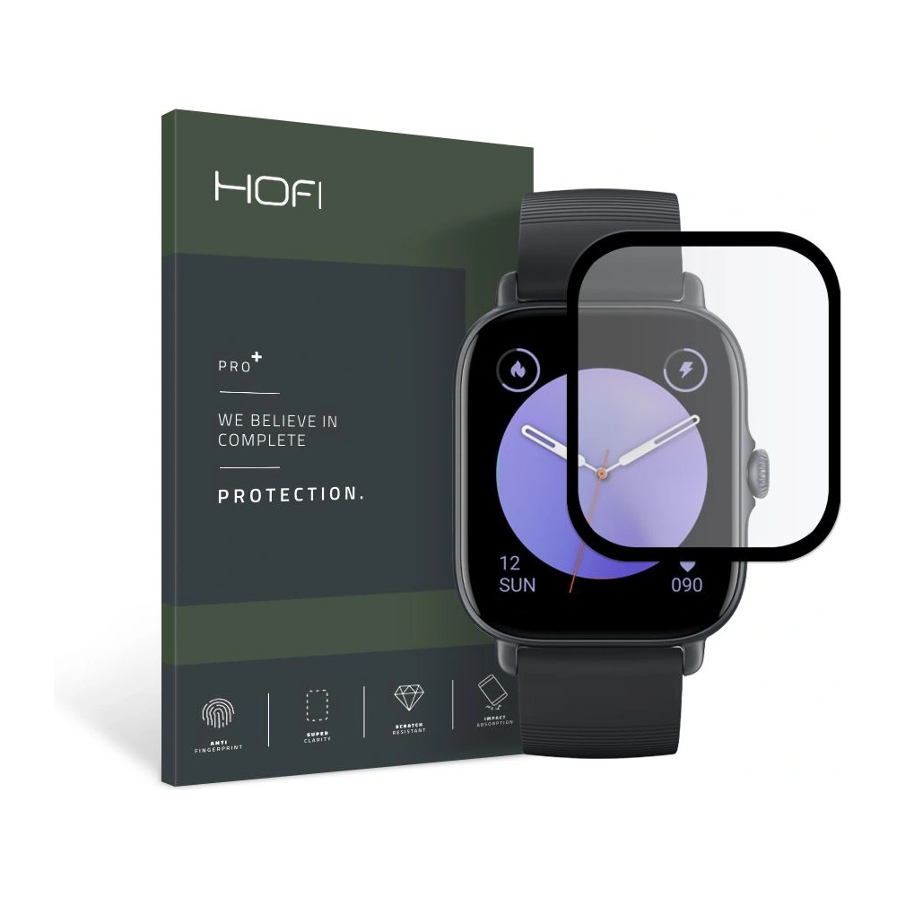 Hurtownia GSM - Hybidní sklo Hofi Hybrid Pro+ Amazfit GTS 3 Black - HOFI163BLK - {ean13} - Hurt