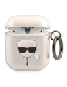 Etui Karl Lagerfeld KLA2UKHGD Apple AirPods cover złoty/gold Glitter Karl`s Head