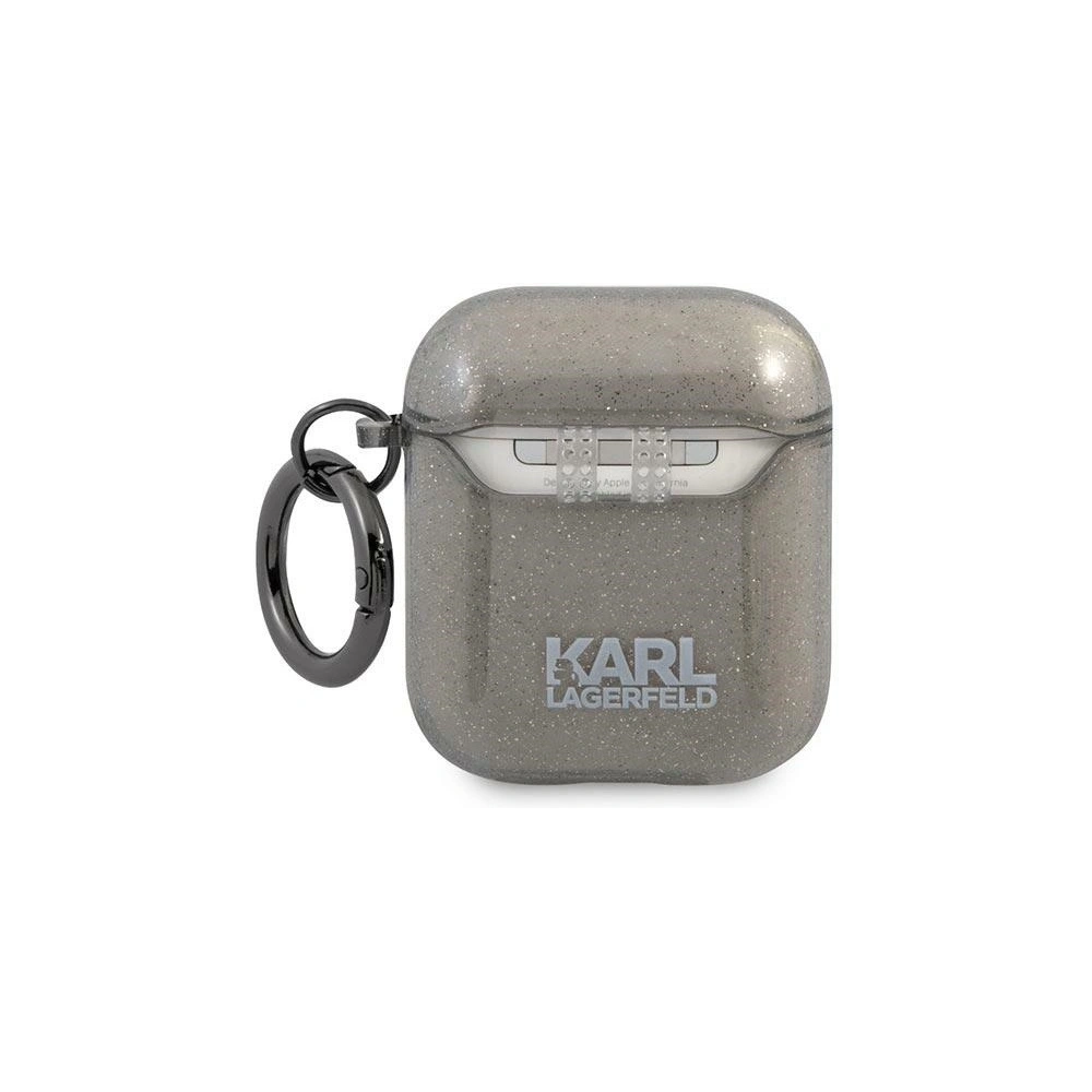 Wholesale Karl Lagerfeld KLA2UKHGK Apple AirPods cover black Glitter Karl`s Head - KLD747BLK - {ean13} - Hurt
