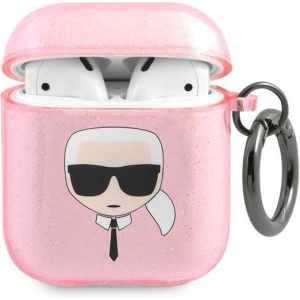 Hurtownia GSM - Etui Karl Lagerfeld KLA2UKHGP Apple AirPods obal růžový/pink Glitter Karlova hlava - KLD748PNK - {ean13} - Hurt