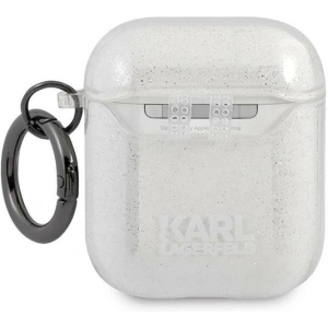 Hurtownia GSM - Etui Karl Lagerfeld KLA2UKHGS Apple AirPods kryt stříbrný/silver Glitter Karlova hlava - KLD749SLV - {ean13} - Hurt