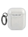 Hurtownia GSM - Etui Karl Lagerfeld KLA2UKHGS Apple AirPods kryt stříbrný/silver Glitter Karlova hlava - KLD749SLV - {ean13} - Hurt