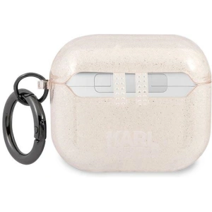 Hurtownia GSM - Etui Karl Lagerfeld KLA3UKHGD Apple AirPods 3 cover złoty/gold Glitter Karl`s Head - KLD750GLD - {ean13} - Hurt