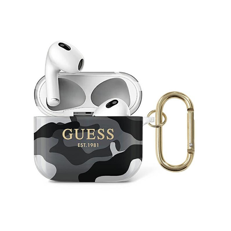 Guess Distributor - 3666339010102 - GUE1405BLK - Guess GUA3UCAMG Apple AirPods 3 cover black Camo Collection - B2B homescreen