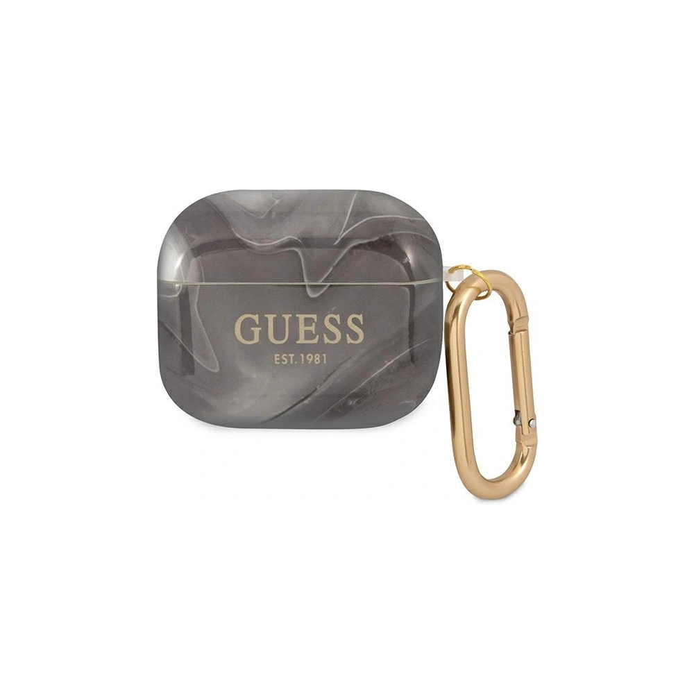 Hurtownia GSM - Etui Guess GUA3UNMK Apple AirPods 3 obal černý/mramorová kolekce - GUE1406BLK - {ean13} - Hurt