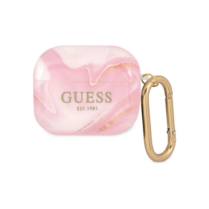 Guess Distributor - 3666339010195 - GUE1407PNK - Guess GUA3UNMP Apple AirPods 3 cover pink Marble Collection - B2B homescreen