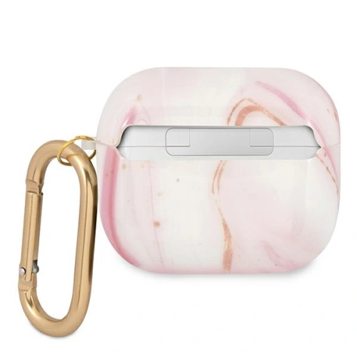 Etui Guess GUA3UNMP Apple AirPods 3 cover różowy/pink Marble Collection