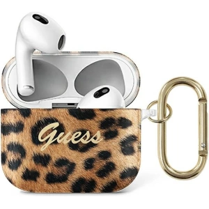 Hurtownia GSM - Guess Apple Case GUA3USLEO AirPods 3 Abdeckung gold/gold Leopard Kollektion - GUE1408GLD - {ean13} - Hurt