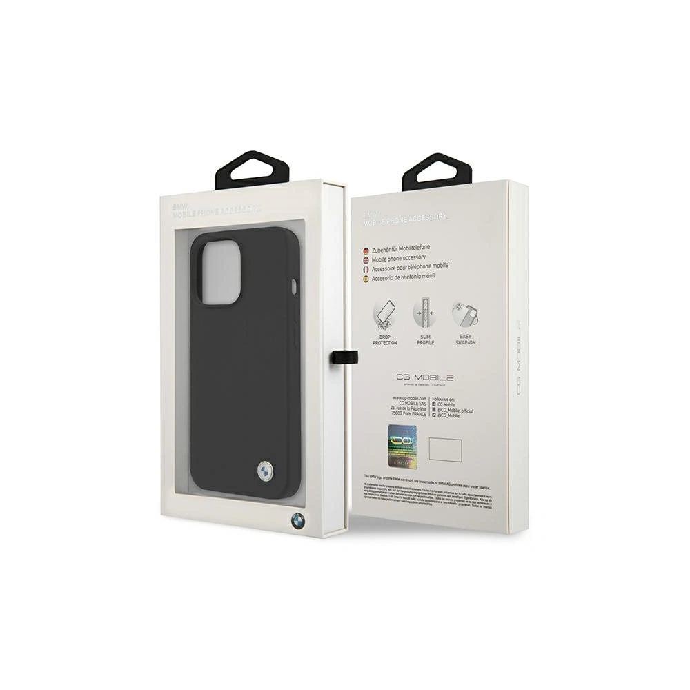 Wholesale BMW BMHCP13XSILBK Apple iPhone 13 Pro Max black hardcase Silicone Signature - BMW245BLK - {ean13} - Hurt