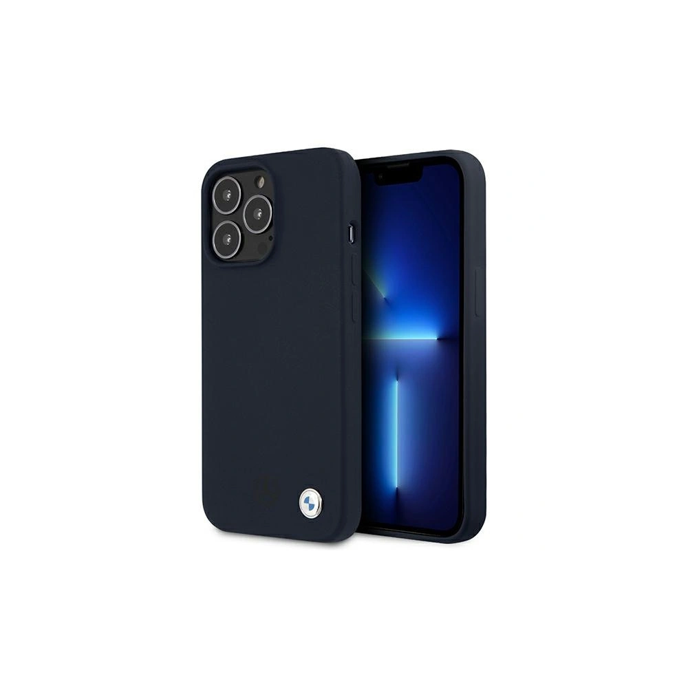 Hurtownia GSM - Etui BMW BMHCP13XSILNA Apple iPhone 13 Pro Max granatowy/navy hardcase Silicone Signature - BMW246NAV - {ean13} - Hurt