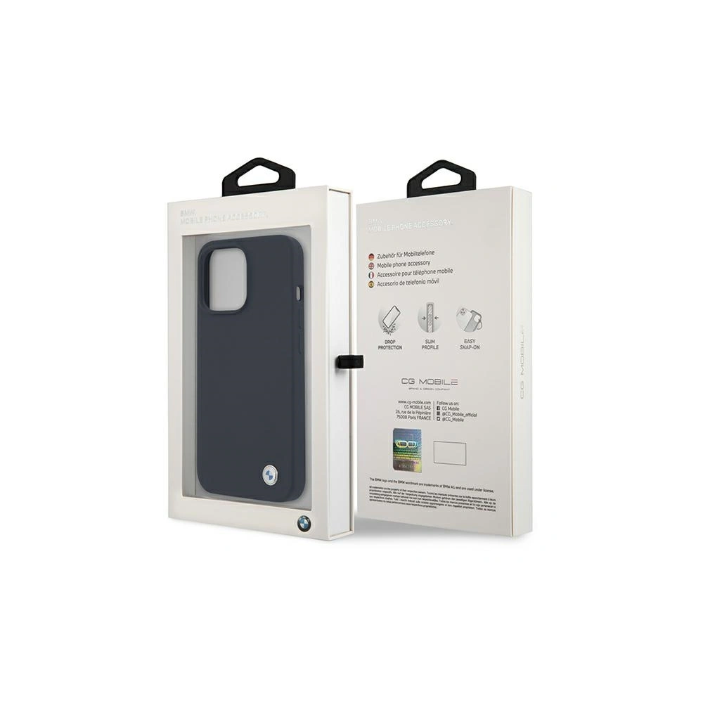 Hurtownia GSM - Etui BMW BMHCP13XSILNA Apple iPhone 13 Pro Max granatowy/navy hardcase Silicone Signature - BMW246NAV - {ean13} - Hurt