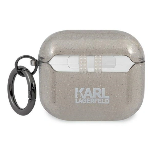Etui Karl Lagerfeld KLA3UKHGK Apple AirPods 3 cover czarny/black Glitter Karl`s Head