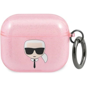 Hurtownia GSM - Etui Karl Lagerfeld KLA3UKHGP Apple AirPods 3 cover różowy/pink Glitter Karl`s Head - KLD752PNK - {ean13} - Hurt