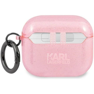 Hurtownia GSM - Etui Karl Lagerfeld KLA3UKHGP Apple AirPods 3 cover różowy/pink Glitter Karl`s Head - KLD752PNK - {ean13} - Hurt