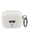 Etui Karl Lagerfeld KLA3UKHGS Apple AirPods 3 cover srebrny/silver Glitter Karl`s Head