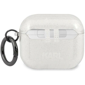 Hurtownia GSM - Etui Karl Lagerfeld KLA3UKHGS Apple AirPods 3 cover srebrny/silver Glitter Karl`s Head - KLD753SLV - {ean13} - Hurt