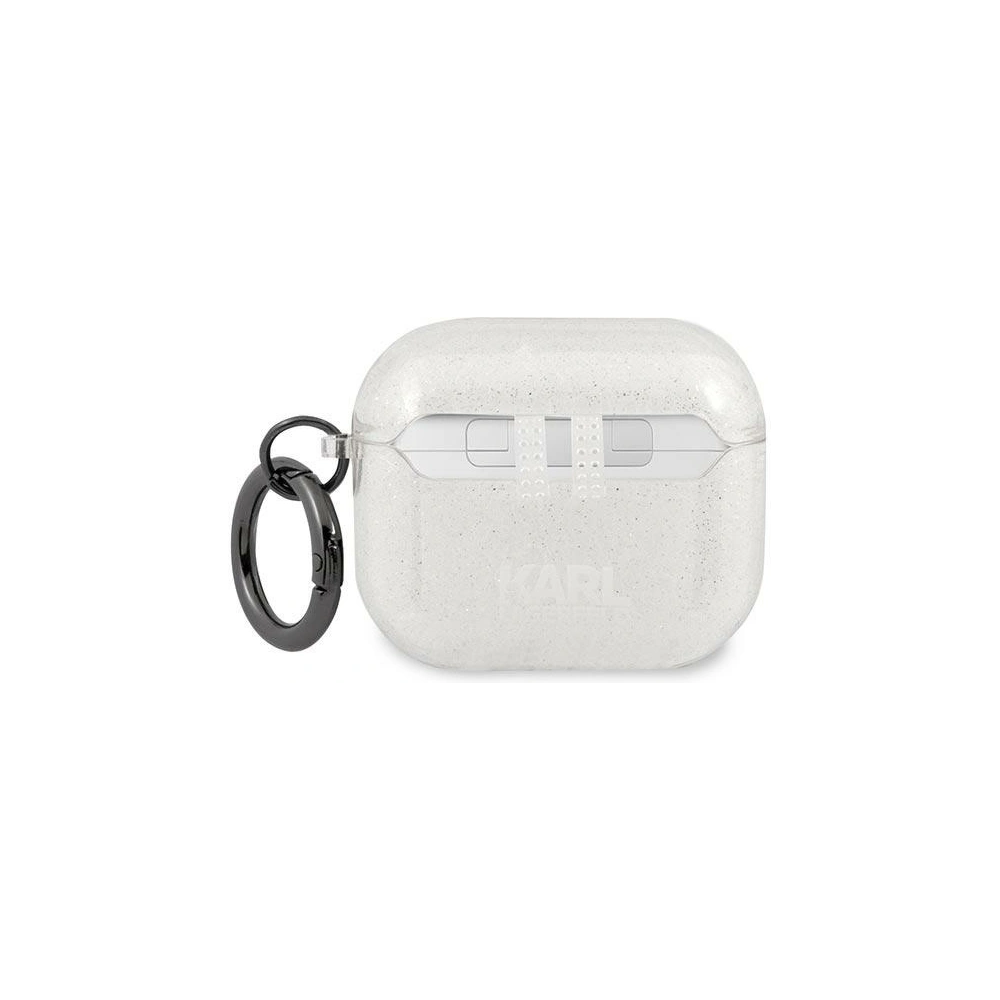 Hurtownia GSM - Etui Karl Lagerfeld KLA3UKHGS Apple AirPods 3 kryt stříbrný/silver Glitter Karlova hlava - KLD753SLV - {ean13} - Hurt