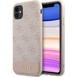 Hurtownia GSM - Etui Guess GUHCN61G4GLPI Apple iPhone 11 różowy/pink hard case 4G Stripe Collection - GUE1410PNK - {ean13} - Hurt