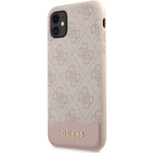 Hurtownia GSM - Etui Guess GUHCN61G4GLPI Apple iPhone 11 różowy/pink hard case 4G Stripe Collection - GUE1410PNK - {ean13} - Hurt