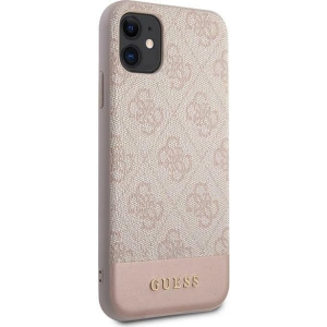 Hurtownia GSM - Etui Guess GUHCN61G4GLPI Apple iPhone 11 różowy/pink hard case 4G Stripe Collection - GUE1410PNK - {ean13} - Hurt
