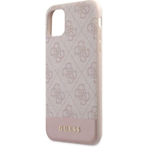 Hurtownia GSM - Etui Guess GUHCN61G4GLPI Apple iPhone 11 różowy/pink hard case 4G Stripe Collection - GUE1410PNK - {ean13} - Hurt