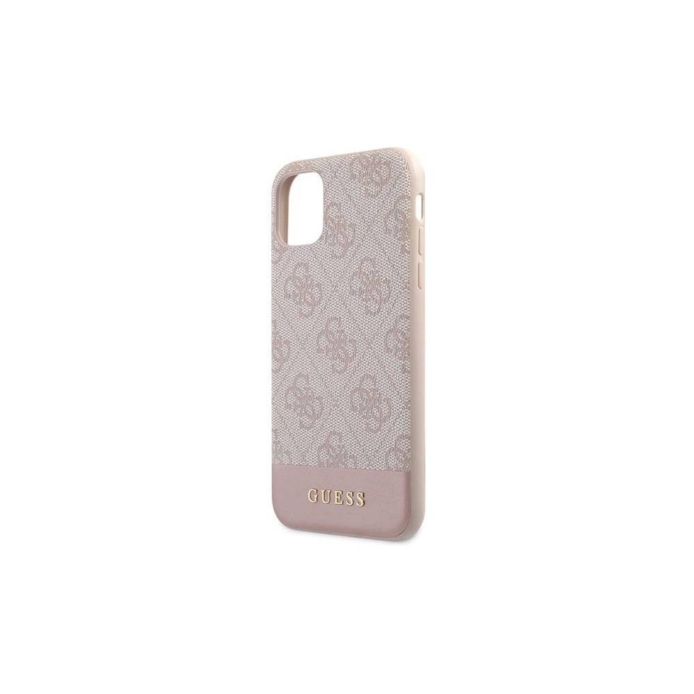 Hurtownia GSM - Etui Guess GUHCN61G4GLPI Apple iPhone 11 różowy/pink hard case 4G Stripe Collection - GUE1410PNK - {ean13} - Hurt