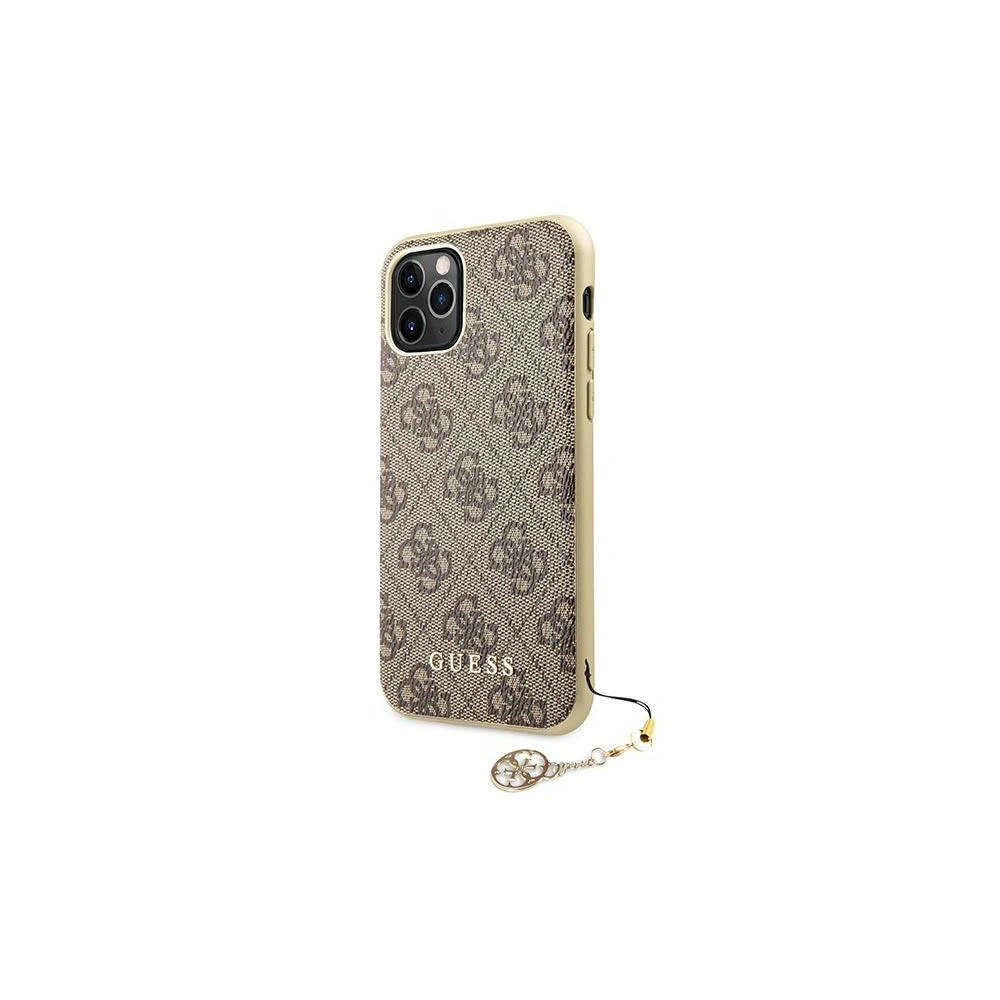 Wholesale Guess GUHCN65GF4GBR Apple iPhone 11 Pro Max brown hardcase 4G Charms Collection - GUE1411BR - {ean13} - Hurt