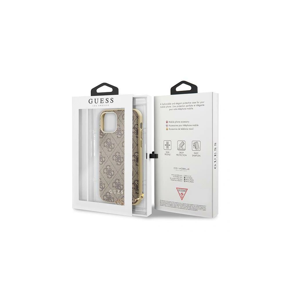 Wholesale Guess GUHCN65GF4GBR Apple iPhone 11 Pro Max brown hardcase 4G Charms Collection - GUE1411BR - {ean13} - Hurt