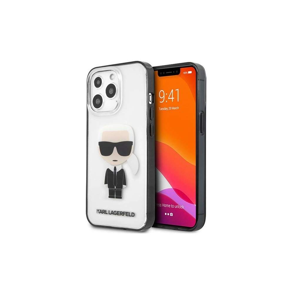 Etui Karl Lagerfeld KLHCP13LHIKCK Apple iPhone 13 Pro transparent Ikonik Karl