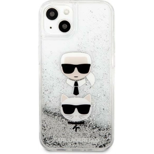 Hurtownia GSM - Etui Karl Lagerfeld KLHCP13SKICGLS Apple iPhone 13 mini srebrny/silver hardcase Liquid Glitter Karl&Choupette Head - KLD764SLV - {ean13} - Hurt