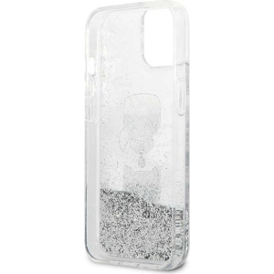 Hurtownia GSM - Etui Karl Lagerfeld KLHCP13SKICGLS Apple iPhone 13 mini srebrny/silver hardcase Liquid Glitter Karl&Choupette Head - KLD764SLV - {ean13} - Hurt
