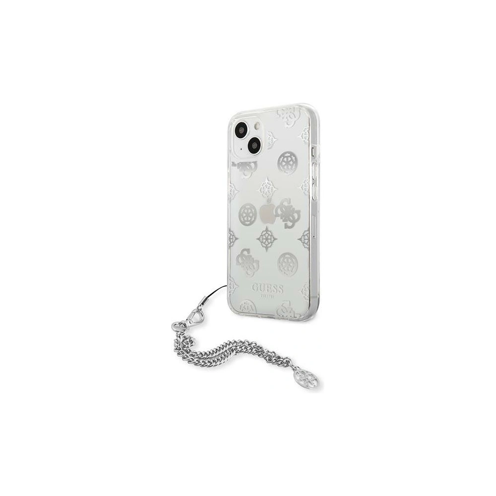 Hurtownia GSM - Etui Guess GUHCP13MKSPESI Apple iPhone 13 srebrny/silver hardcase Peony Chain Collection - GUE1421SLV - {ean13} - Hurt