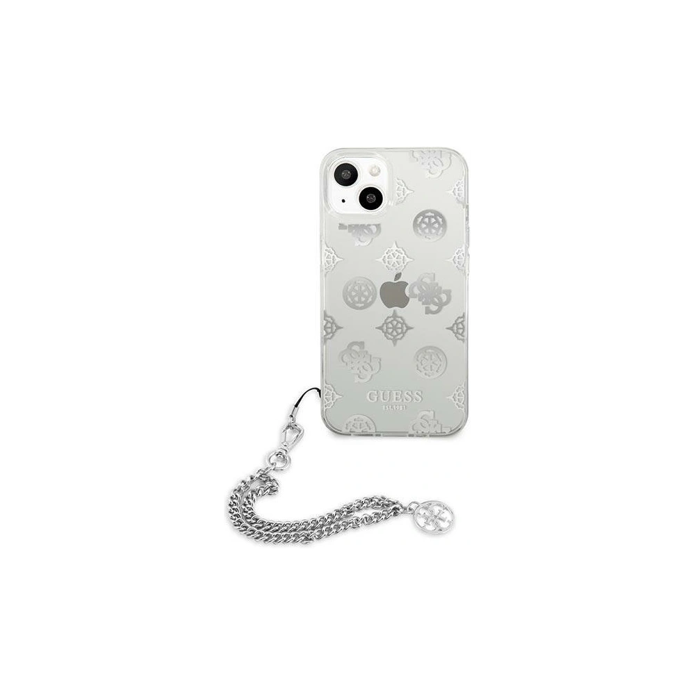 Hurtownia GSM - Etui Guess GUHCP13MKSPESI Apple iPhone 13 srebrny/silver hardcase Peony Chain Collection - GUE1421SLV - {ean13} - Hurt