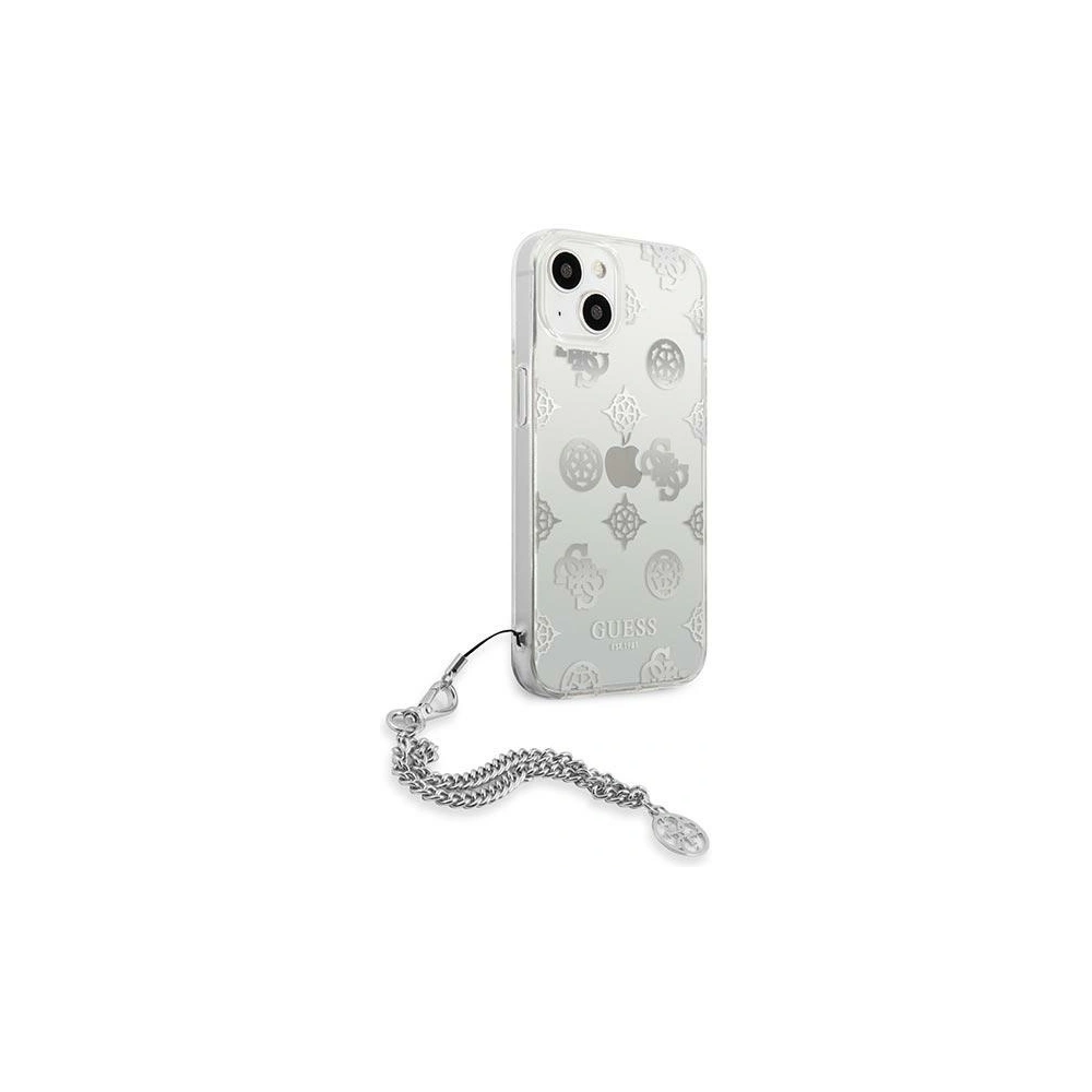 Hurtownia GSM - Etui Guess GUHCP13MKSPESI Apple iPhone 13 srebrny/silver hardcase Peony Chain Collection - GUE1421SLV - {ean13} - Hurt