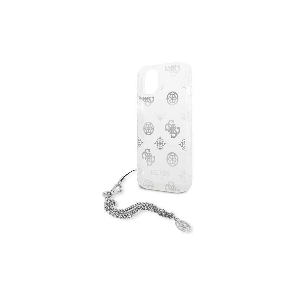Wholesale Guess GUHCP13MKSPESI Apple iPhone 13 silver hardcase Peony Chain Collection - GUE1421SLV - {ean13} - Hurt
