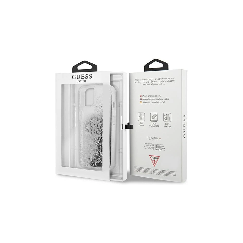 Wholesale Guess GUHCP13MLG4GSI Apple iPhone 13 silver hardcase 4G Big Liquid Glitter - GUE1423SLV - {ean13} - Hurt