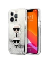 Hurtownia GSM - Etui Karl Lagerfeld KLHCP13XKICGLS Apple iPhone 13 Pro Max srebrny/silver hardcase Liquid Glitter Karl&Choupette Head - KLD767SLV - {ean13} - Hurt