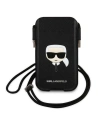 Torebka Karl Lagerfeld KLHCP12LOPHKHK 6,7 cala czarny/black hardcase Saffiano Ikonik Karl`s Head