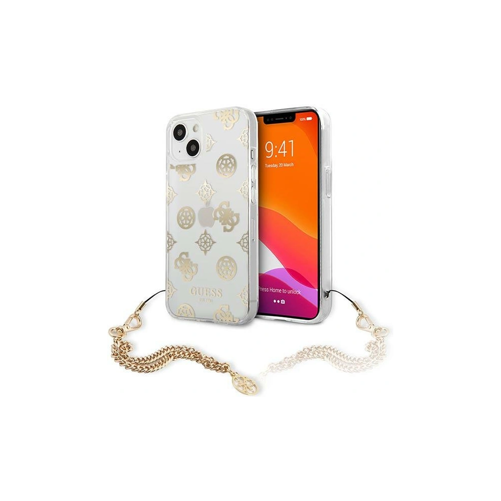 Hurtownia GSM - Etui Guess GUHCP13SKSPEGO Apple iPhone 13 mini zlaté/gold hardcase Peony Chain Collection - GUE1427GLD - {ean13} - Hurt