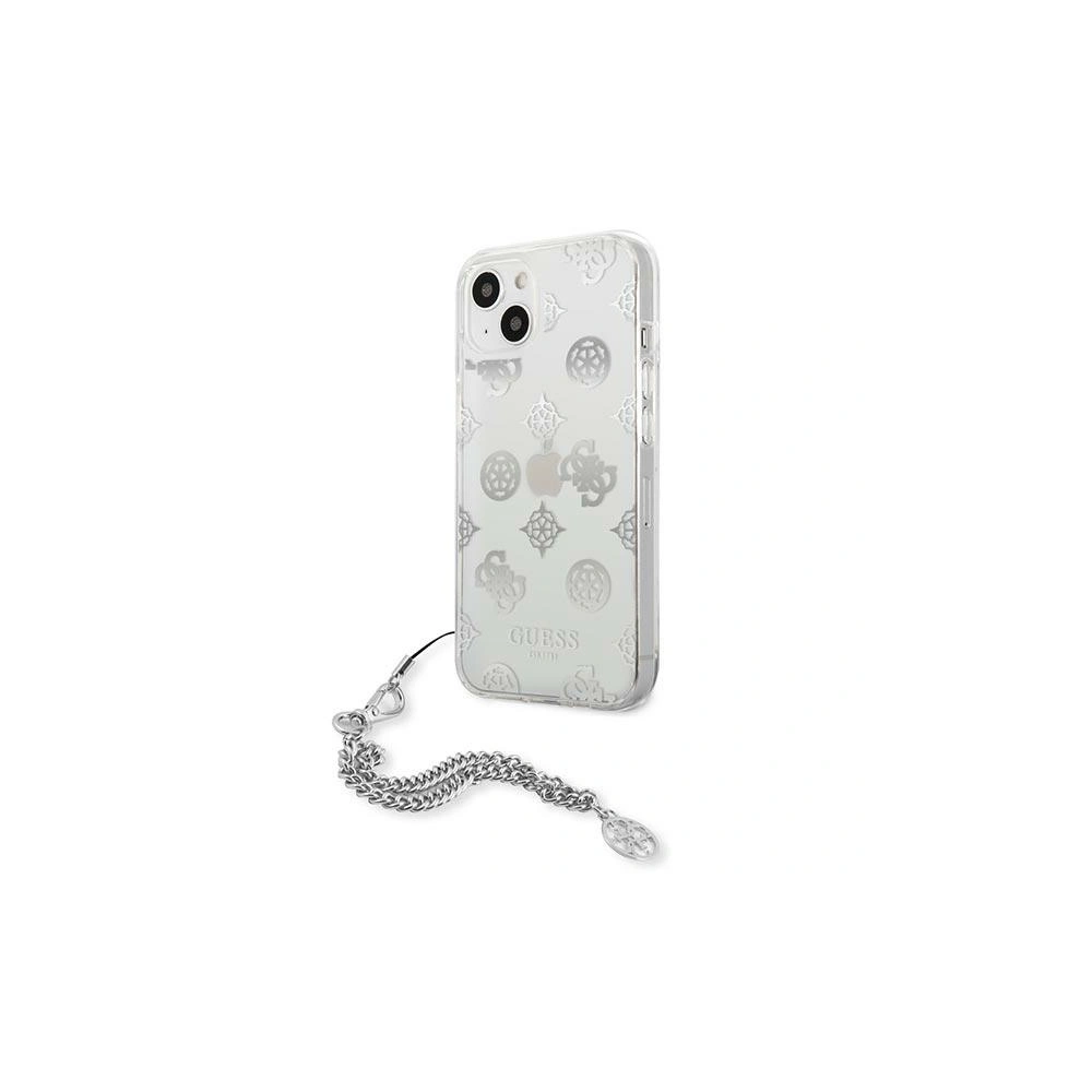 Hurtownia GSM - Etui Guess GUHCP13SKSPESI Apple iPhone 13 mini srebrny/silver hardcase Peony Chain Collection - GUE1428SLV - {ean13} - Hurt