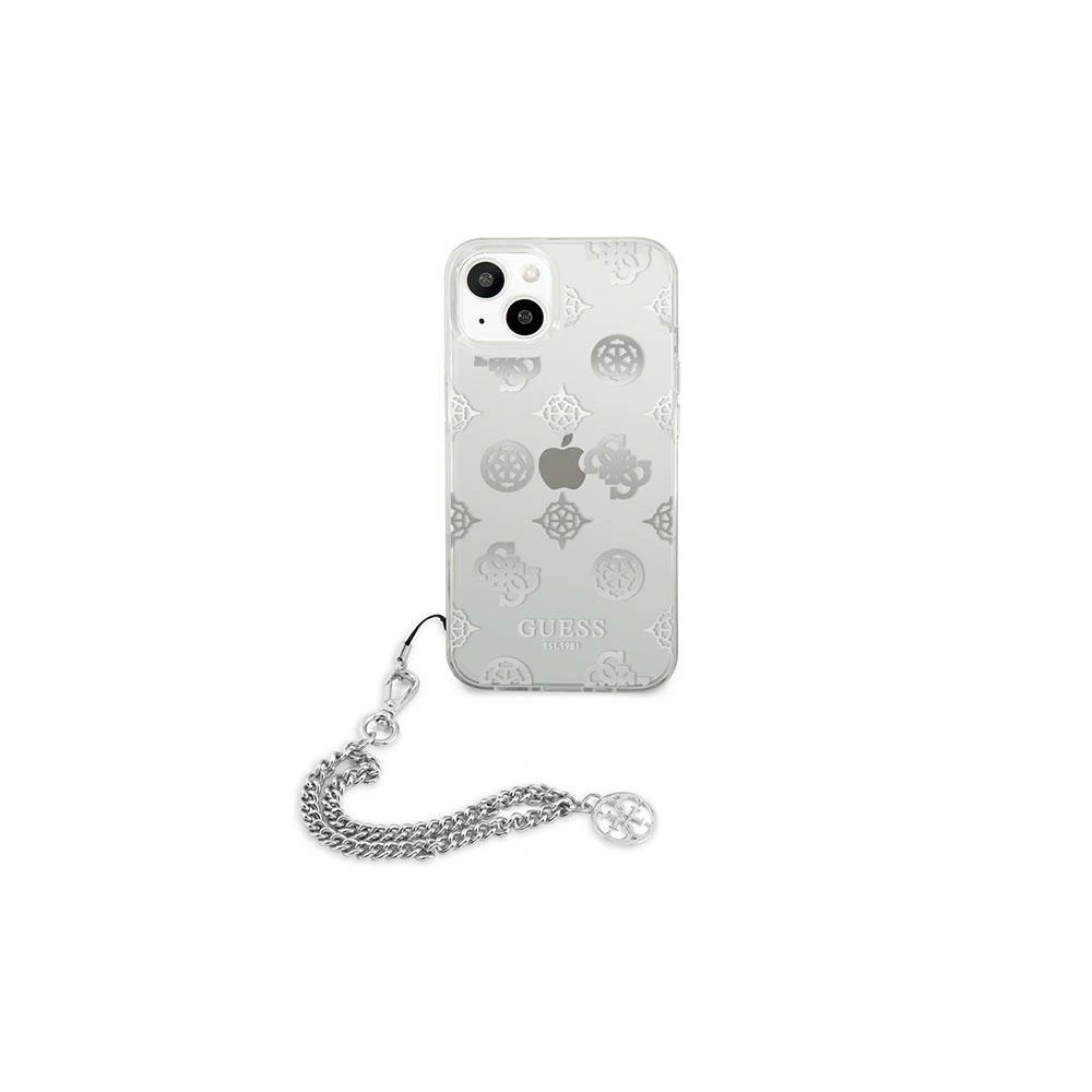 Hurtownia GSM - Etui Guess GUHCP13SKSPESI Apple iPhone 13 mini srebrny/silver hardcase Peony Chain Collection - GUE1428SLV - {ean13} - Hurt