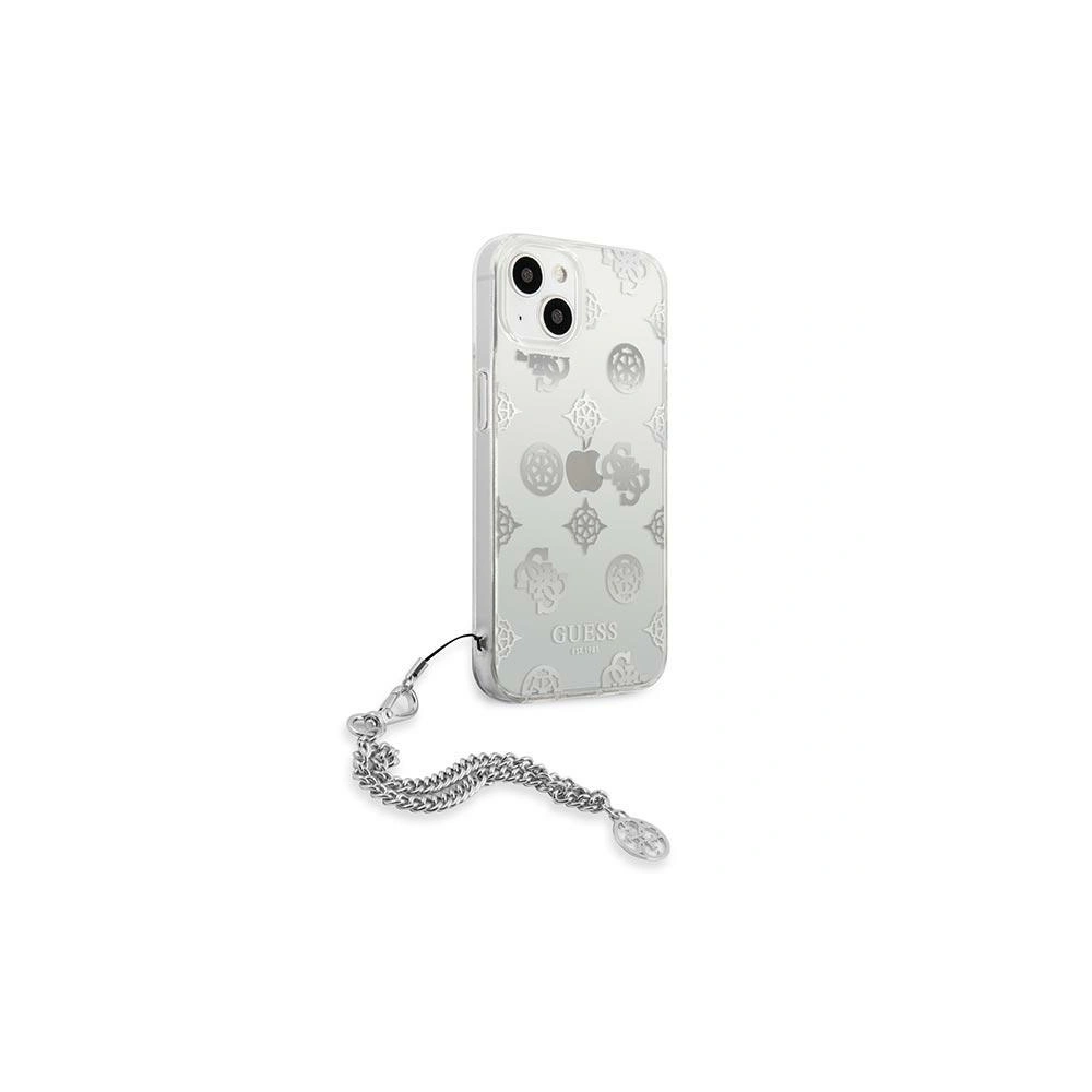 Hurtownia GSM - Etui Guess GUHCP13SKSPESI Apple iPhone 13 mini srebrny/silver hardcase Peony Chain Collection - GUE1428SLV - {ean13} - Hurt