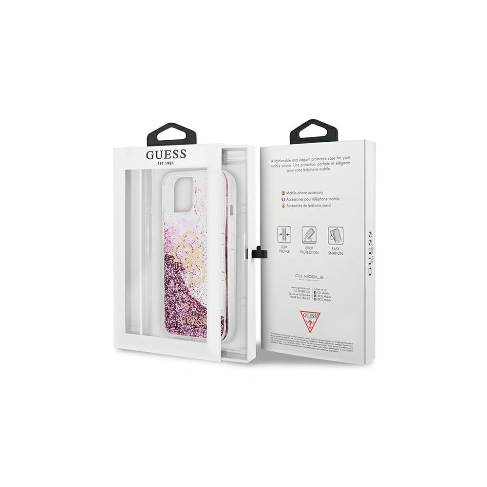 Wholesale Guess GUHCP13SLG4GPI Apple iPhone 13 mini pink hardcase 4G Big Liquid Glitter - GUE1429PNK - {ean13} - Hurt