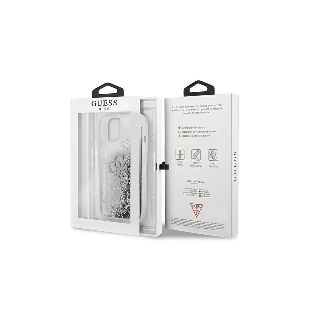 Hurtownia GSM - Etui Guess GUHCP13SLG4GSI Apple iPhone 13 mini srebrny/silver hardcase 4G Big Liquid Glitter - GUE1430SLV - {ean13} - Hurt