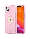 Etui Guess GUHCP13SPCUGL4GPI Apple iPhone 13 mini różowy/pink hard case Glitter 4G Big Logo